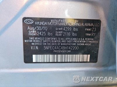 Zdjęcie 12 z 12 samochodu: 2011 HYUNDAI SONATA SE VIN:5NPEC4ACXBH142200 - miniatura