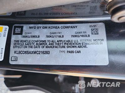 Zdjęcie 12 z 12 samochodu: 2021 CHEVROLET SPARK 1LT VIN:KL8CD6SAXMC216283 - miniatura