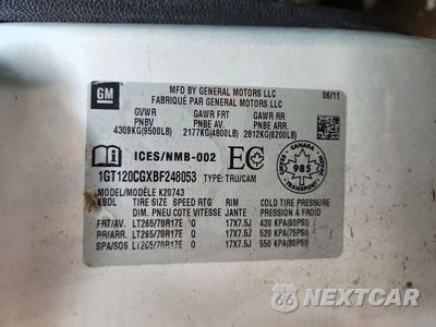 Zdjęcie 12 z 12 samochodu: 2011 GMC SIERRA K2500 SLE VIN:1GT120CGXBF248053 - miniatura