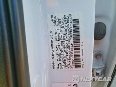 Zdjęcie 12 z 12 samochodu: 2020 HONDA ACCORD SPORT VIN:1HGCV2F30LA015254 - miniatura