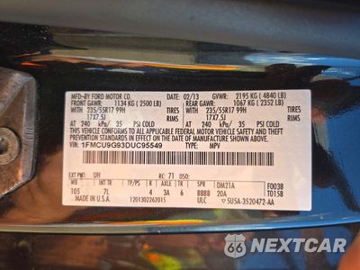 Zdjęcie 13 z 13 samochodu: 2013 FORD ESCAPE SE VIN:1FMCU9G93DUC95549 - miniatura