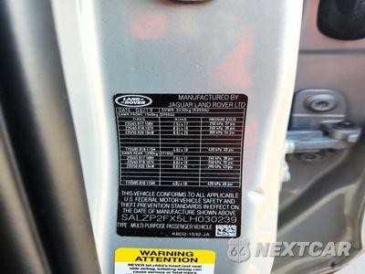 Zdjęcie 13 z 13 samochodu: 2020 LAND ROVER RANGE ROVER EVOQUE SE VIN:SALZP2FX5LH030239 - miniatura