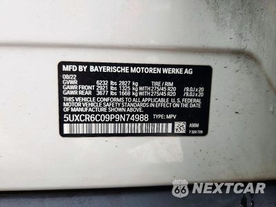 Zdjęcie 12 z 12 samochodu: 2023 BMW X5 XDRIVE40I VIN:5UXCR6C09P9N74988 - miniatura