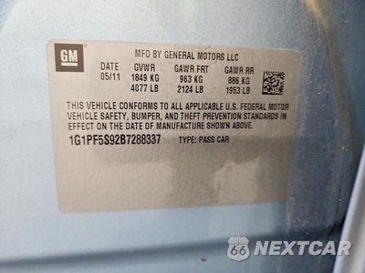 Zdjęcie 12 z 12 samochodu: 2011 CHEVROLET CRUZE LT VIN:1G1PF5S92B7288337 - miniatura
