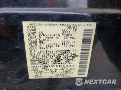 Zdjęcie 12 z 12 samochodu: 2006 NISSAN PATHFINDER S VIN:5N1AR18WX6C604215 - miniatura
