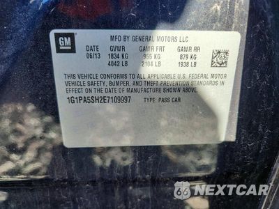 Zdjęcie 12 z 12 samochodu: 2014 CHEVROLET CRUZE LS VIN:1G1PA5SH2E7109997 - miniatura