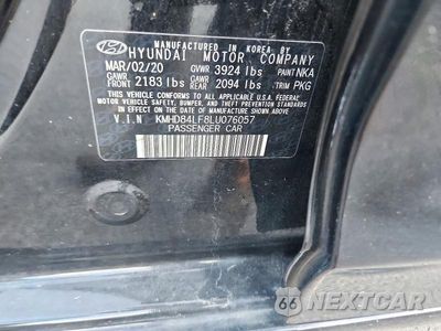 Zdjęcie 13 z 13 samochodu: 2020 HYUNDAI ELANTRA SEL VIN:KMHD84LF8LU076057 - miniatura