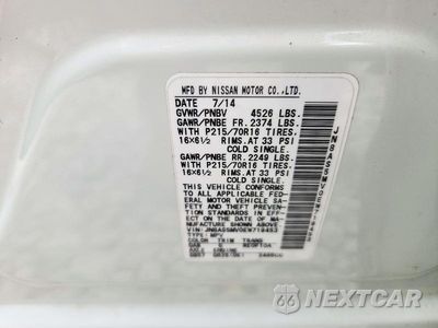 Zdjęcie 13 z 13 samochodu: 2014 NISSAN ROGUE SELECT S VIN:JN8AS5MV0EW719453 - miniatura