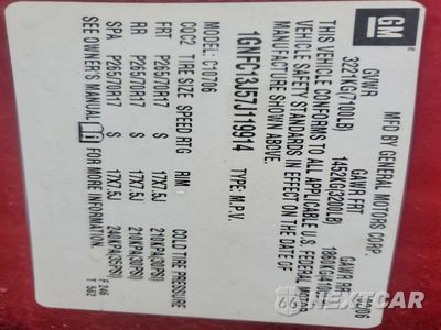 Zdjęcie 13 z 13 samochodu: 2007 CHEVROLET TAHOE C1500 VIN:1GNFC13J57J119914 - miniatura