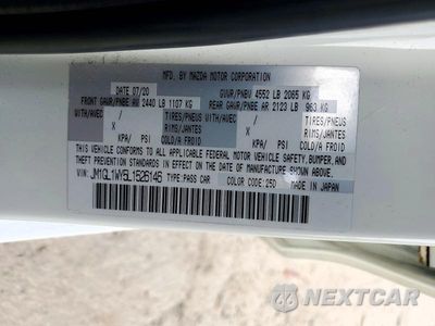 Zdjęcie 12 z 12 samochodu: 2020 MAZDA 6 GRAND TOURING RESERVE VIN:JM1GL1WY5L1526146 - miniatura