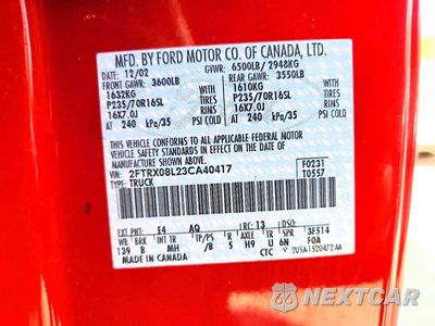 Zdjęcie 12 z 12 samochodu: 2003 FORD F150 VIN:2FTRX08L23CA40417 - miniatura
