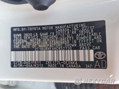 Zdjęcie 12 z 12 samochodu: 2017 TOYOTA COROLLA LE VIN:2T1BURHE4HC852130 - miniatura