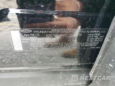 Zdjęcie 13 z 13 samochodu: 2023 HYUNDAI SANTA FE SEL PREMIUM VIN:5NMS3DAJ0PH570850 - miniatura