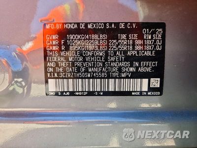 Zdjęcie 13 z 13 samochodu: 2025 HONDA HR-V SPORT VIN:3CZRZ1H50SM745585 - miniatura
