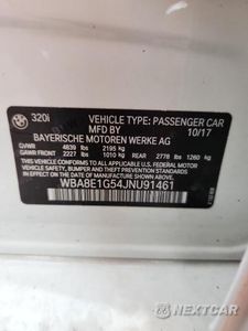 Zdjęcie 12 z 12 samochodu: 2018 BMW 320 I VIN:WBA8E1G54JNU91461 - miniatura