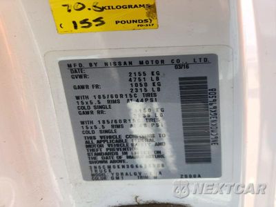 Zdjęcie 13 z 13 samochodu: 2016 NISSAN NV200 SV VIN:3N6CM0KN3GK696508 - miniatura