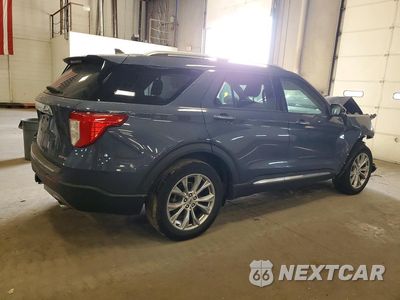 Trzecie zdjęcie samochodu z tyłu: 2021 FORD EXPLORER LIMITED VIN:1FMSK8FH9MGA21159 - miniatura