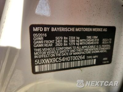 Zdjęcie 13 z 13 samochodu: 2017 BMW X3 XDRIVE28I VIN:5UXWX9C54H0T00264 - miniatura