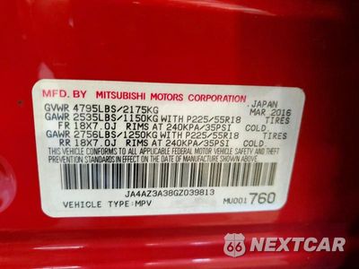 Zdjęcie 14 z 14 samochodu: 2016 MITSUBISHI OUTLANDER SE VIN:JA4AZ3A38GZ039813 - miniatura