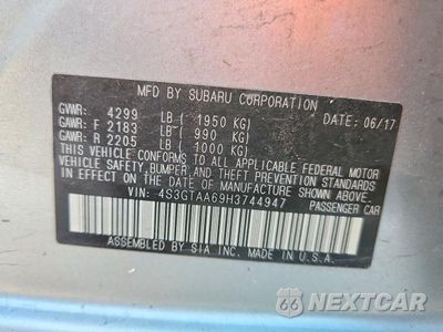 Zdjęcie 12 z 12 samochodu: 2017 SUBARU IMPREZA VIN:4S3GTAA69H3744947 - miniatura