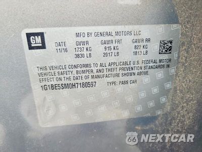 Zdjęcie 13 z 13 samochodu: 2017 CHEVROLET CRUZE LT VIN:1G1BE5SM0H7180597 - miniatura