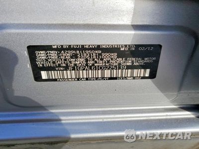 Zdjęcie 14 z 14 samochodu: 2012 SUBARU IMPREZA SPORT PREMIUM VIN:JF1GPAL61CG225139 - miniatura