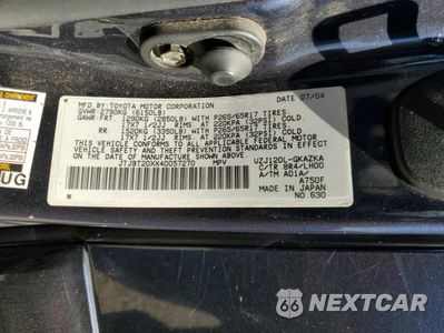 Zdjęcie 13 z 13 samochodu: 2004 LEXUS GX 470 VIN:JTJBT20XX40057270 - miniatura