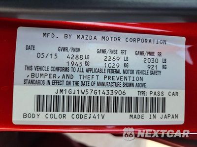 Zdjęcie 13 z 13 samochodu: 2016 MAZDA 6 GRAND TOURING VIN:JM1GJ1W57G1433906 - miniatura