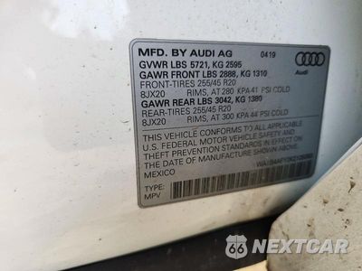 Zdjęcie 13 z 13 samochodu: 2019 AUDI SQ5 PREMIUM PLUS VIN:WA1B4AFY3K2105083 - miniatura