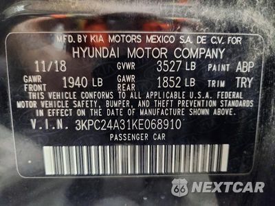 Zdjęcie 12 z 12 samochodu: 2019 HYUNDAI ACCENT SEL VIN:3KPC24A31KE068910 - miniatura