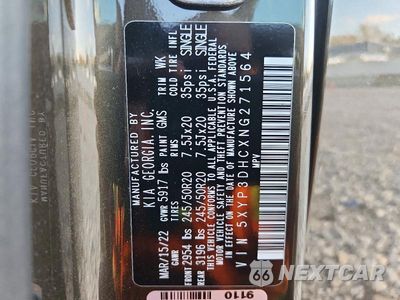 Zdjęcie 14 z 14 samochodu: 2022 KIA TELLURIDE EX VIN:5XYP3DHCXNG271564 - miniatura