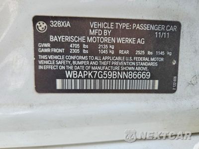Zdjęcie 12 z 12 samochodu: 2011 BMW 328 XI VIN:WBAPK7G59BNN86669 - miniatura