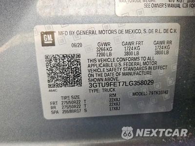 Zdjęcie 12 z 12 samochodu: 2020 GMC SIERRA K1500 DENALI VIN:3GTU9FET7LG358029 - miniatura