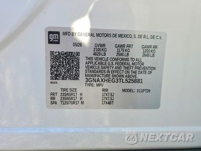 Zdjęcie 13 z 13 samochodu: 2026 CHEVROLET EQUINOX LT VIN:3GNAXHEG3TL525881 - miniatura