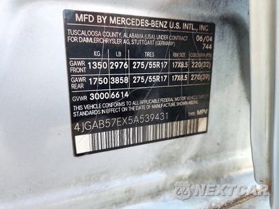 Zdjęcie 13 z 13 samochodu: 2005 MERCEDES-BENZ ML 350 VIN:4JGAB57EX5A539431 - miniatura