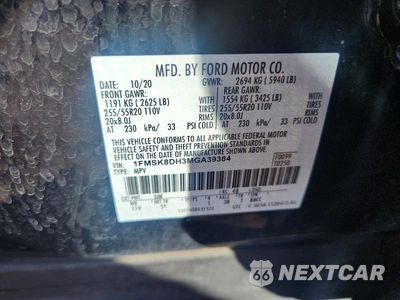 Zdjęcie 13 z 13 samochodu: 2021 FORD EXPLORER XLT VIN:1FMSK8DH3MGA39384 - miniatura