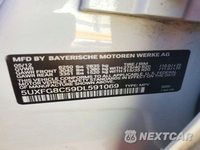 Zdjęcie 13 z 13 samochodu: 2013 BMW X6 XDRIVE50I VIN:5UXFG8C59DL591069 - miniatura