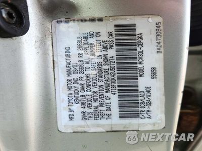 Zdjęcie 12 z 12 samochodu: 2002 TOYOTA CAMRY XLE V6 VIN:4T1BF30K42U507274 - miniatura