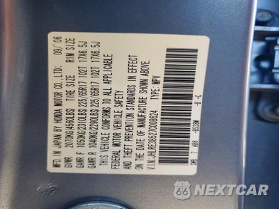Zdjęcie 14 z 14 samochodu: 2007 HONDA CR-V EX VIN:JHLRE38527C008624 - miniatura