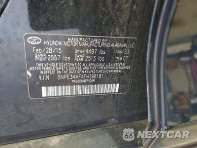 Zdjęcie 12 z 12 samochodu: 2015 HYUNDAI SONATA LIMITED VIN:5NPE34AF4FH198181 - miniatura