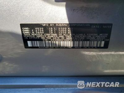Zdjęcie 12 z 12 samochodu: 2023 SUBARU LEGACY PREMIUM VIN:4S3BWAF66P3005057 - miniatura