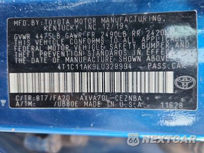 Zdjęcie 12 z 12 samochodu: 2020 TOYOTA CAMRY LE VIN:4T1C11AK9LU328994 - miniatura