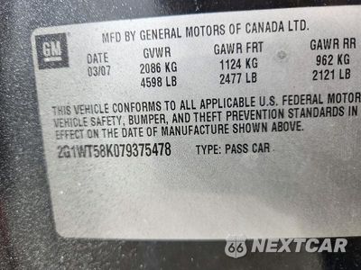 Zdjęcie 13 z 13 samochodu: 2007 CHEVROLET IMPALA LT VIN:2G1WT58K079375478 - miniatura