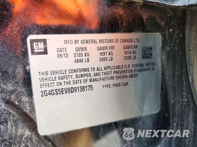 Zdjęcie 13 z 13 samochodu: 2013 BUICK REGAL PREMIUM VIN:2G4GS5EV8D9138175 - miniatura