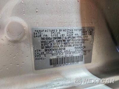 Zdjęcie 12 z 12 samochodu: 2014 NISSAN VERSA 1.6 S VIN:3N1CN7AP6EL832135 - miniatura