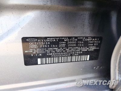 Zdjęcie 12 z 12 samochodu: 2015 HYUNDAI ELANTRA SPORT VIN:KMHDH4AH6FU347464 - miniatura