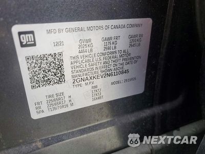 Zdjęcie 13 z 13 samochodu: 2022 CHEVROLET EQUINOX LT VIN:2GNAXKEV2N6110845 - miniatura