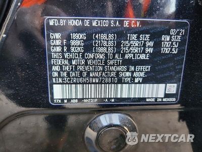 Zdjęcie 13 z 13 samochodu: 2021 HONDA HR-V EX VIN:3CZRU6H58MM728810 - miniatura
