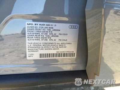Zdjęcie 12 z 12 samochodu: 2023 AUDI Q4 E-TRON PREMIUM VIN:WA1ACBFZ1PP033100 - miniatura
