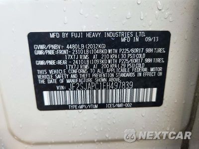 Zdjęcie 12 z 12 samochodu: 2014 SUBARU FORESTER 2.5I TOURING VIN:JF2SJAPC1EH497839 - miniatura